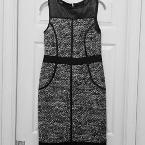 Ann Taylor black and white business formal dress